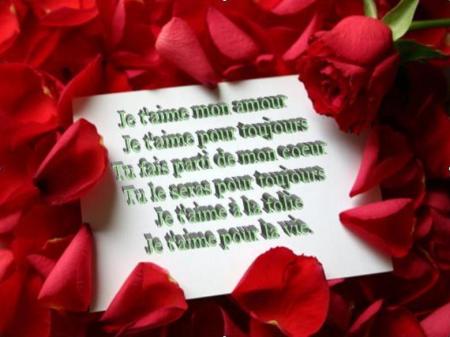 une carte d'amour